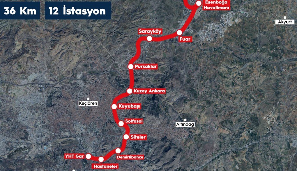 Esenboğa Havalimanı Metrosu 2026’da Başlıyor